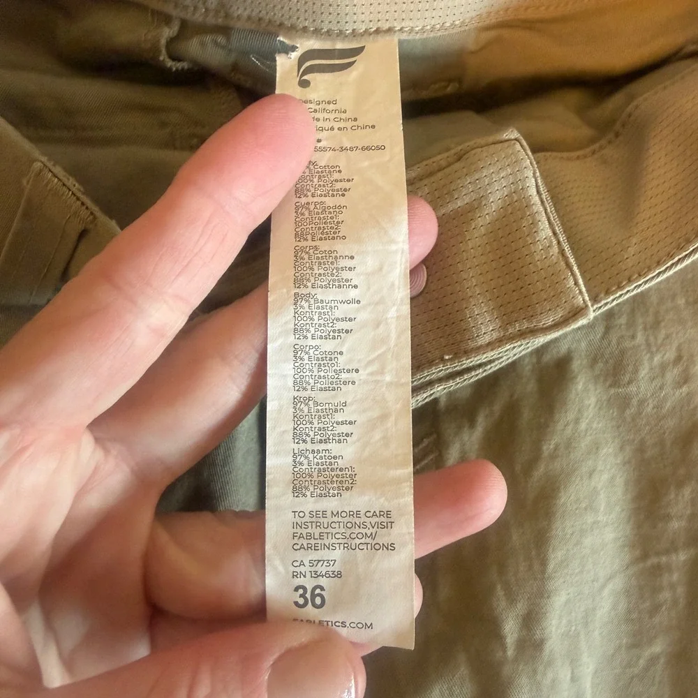 Fabletics Men The One Short Khaki Tan Stretch Chino Shorts Size 36 7 Inch Inseam
